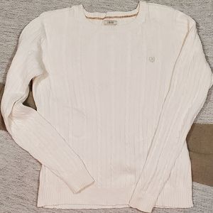 IZOD Cream w/gold emblem Sweater Sz S